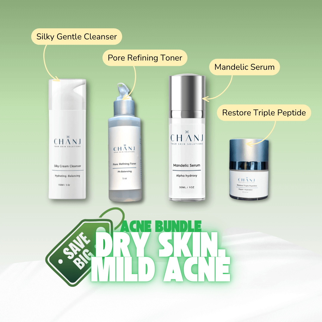 Chanj - Acne Bundle for Dry Skin, Mild Acne - Skin Essence by Kathy