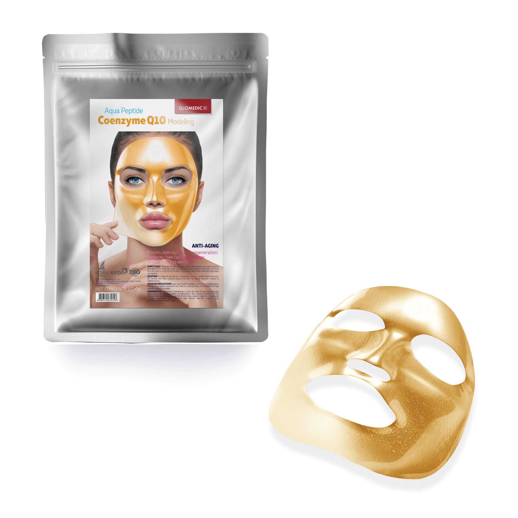 KORU Glomedic Aqua Peptide Modeling Mask - Coenzyme Q10 - Skin Essence by Kathy