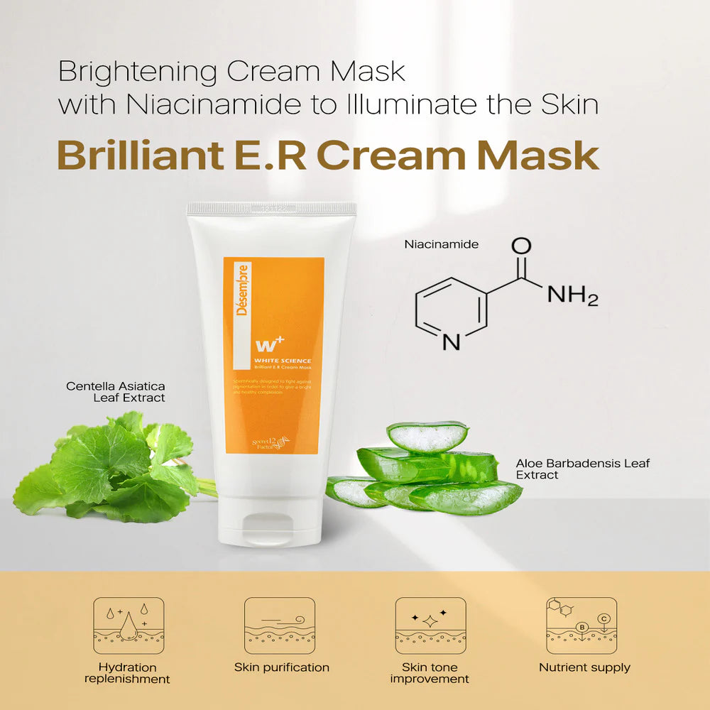 Desembre White Science Brilliant Cream Mask 200g - Skin Essence by Kathy