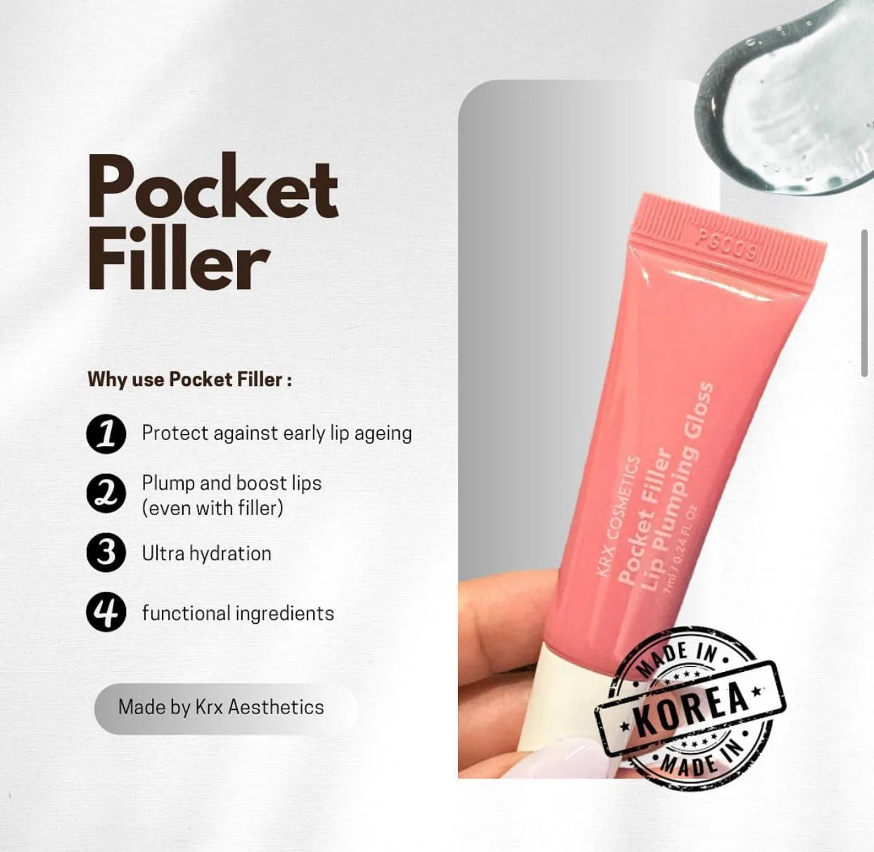 Pocket Filler Lip Plumping. 3 color options. CLEAR-PINK-ROUGE. - Skin Essence by Kathy