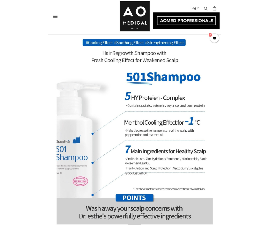 Dr. Esthé 501 Hair Growth Shampoo - Skin Essence by Kathy